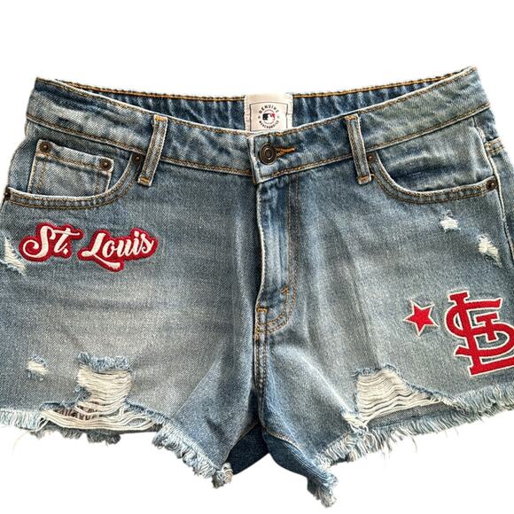 Saint Louis Womens STL Genuine MLB Jean Shorts size Large - Picture 4 of 5